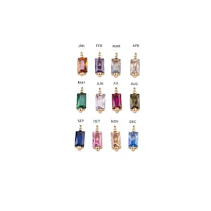 Full set 12pcs 18K gold filled birthstone charms made in usa 1820 18/20 gold filled 3x8mm