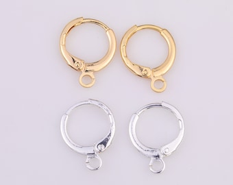 14k Gold Filled hoop earrings findings 12mm Made in USA 1420 14/20 Gold Filled