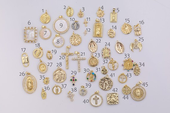 14k Gold Filled Charms Charm Religious Christian Crosses Crucifix 