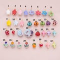 Gold Filled Colorful ceramic charm handmade painting ceramic porcelain animal flower vintage charm  necklace bracelet jewelry making supply