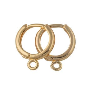 14K gold filled hoop earrings findings 10mm 12mm made in usa  14/20 gold filled - one pair(2pcs) per order