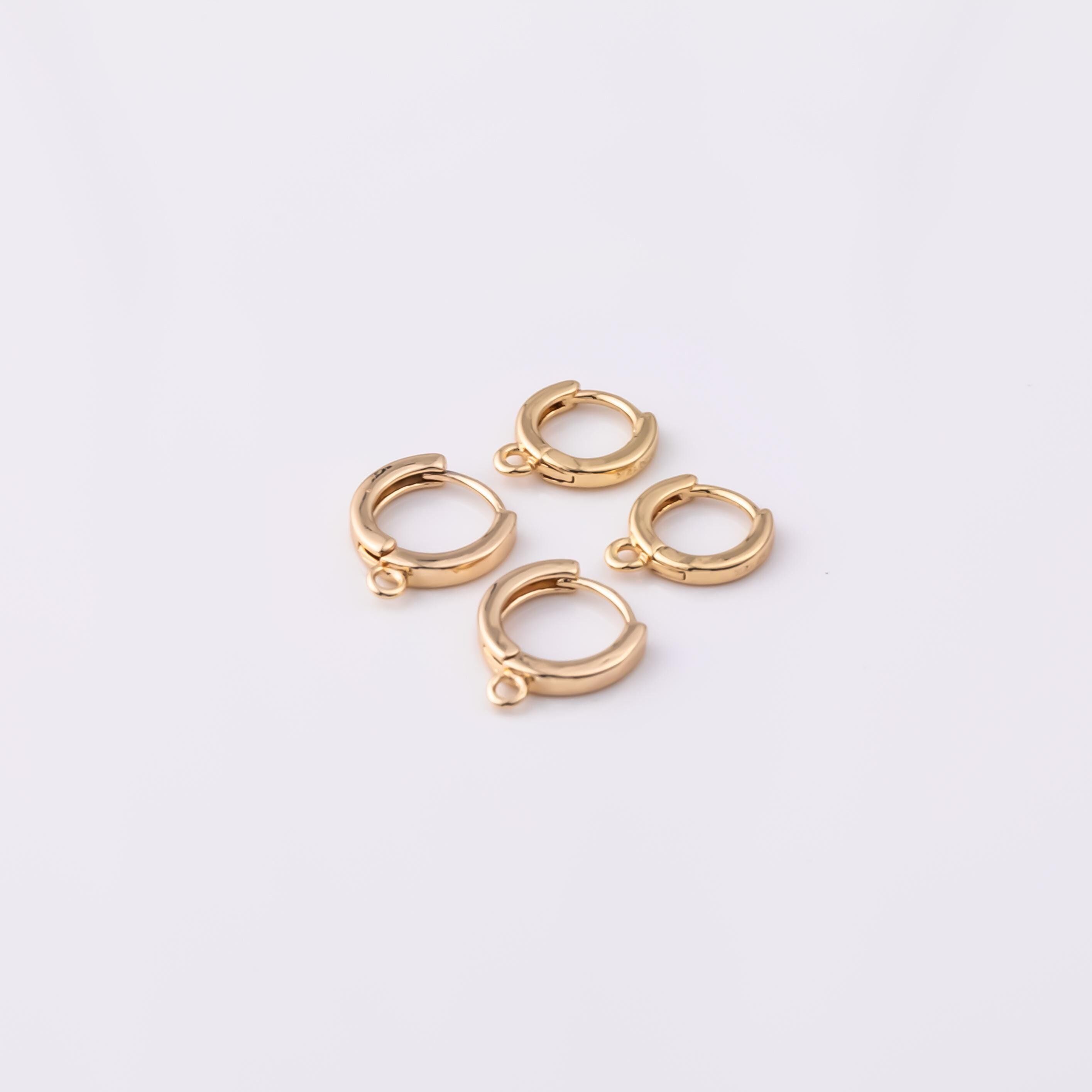 12k gold filled hoop earring huggies hoops findings 1/20 12kgf 12/20gf 10mm 12mm 4pcs per order
