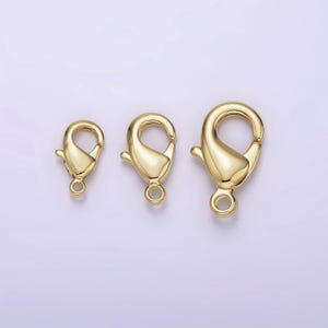 18K gold filled lobster clasp clasps 10mm 12mm  14/20 gold filled - 4pcs