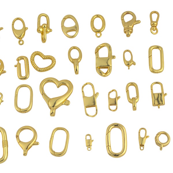 Clasp Gold Filled Charms Charm Pave CZ 14k GF Large Selection 1420 14/20 Gold Filled Push Gate Lobster Clasps Spring Gate