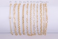 18k gf dainty minimalist bracelet chains • figaro, heart, satellite, paperclip, cuban, curb, rolo bracelets in gold • bridesmaid gifts