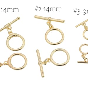 14k Gold Filled toggle clasp clasps 9mm 14mm 1420 14/20 Gold Filled - 2pcs