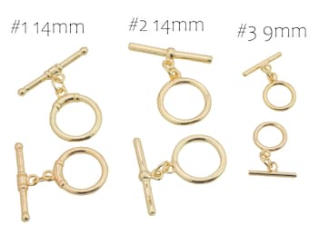 14k Gold Filled toggle clasp clasps 9mm 14mm 1420 14/20 Gold Filled - 2pcs