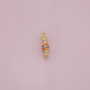 Candy charm enamel charm 18K Gold Filled for Charm Bar Bracelets and Necklaces Charms