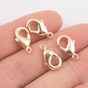 18K gold filled lobster clasp clasps 10mm 12mm gold filled - 4pcs