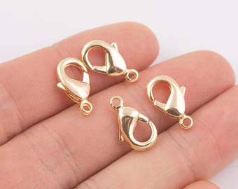 18K gold filled lobster clasp clasps 10mm 12mm  14/20 gold filled - 4pcs