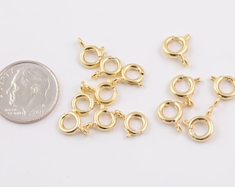 14k Gold Filled spring ring clasps lobster clasps 6mm 7mm 1420 14/20 Gold Filled