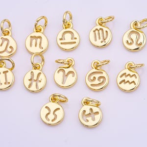 Zawieszki z horoskopem i znakiem zodiaku wykonane ze złota 18K