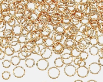 22ga 22 gauge 22k gold filled jump rings 3mm 4mm 5mm 6mm - 40 pieces