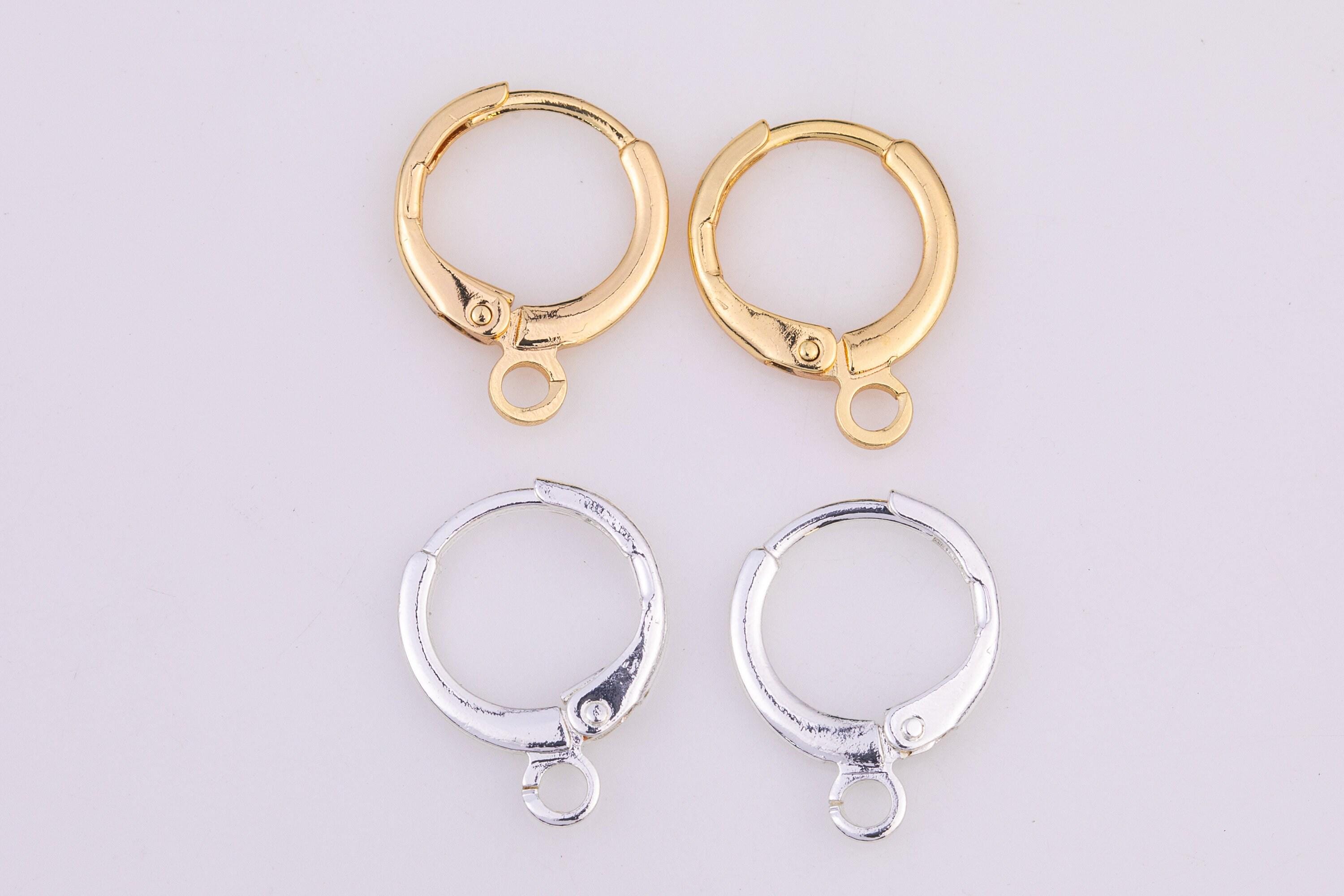 18K gold filled hoop earrings findings 12mm made in usa  14/20 gold filled
