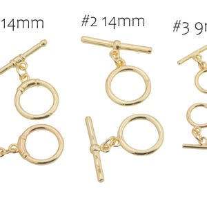 18K gold filled toggle clasp clasps 9mm 14mm  14/20 gold filled - 2pcs