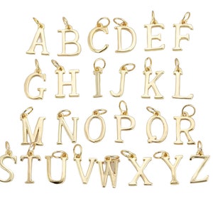 14k Gold Filled letters alphabet abc 10mm 1420 14/20 Gold Filled