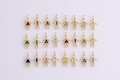 18K gold filled boy girl birthstone cz couple, kids, grandkids, family personalized charm | w068 one piece per order size is about 14mm tall