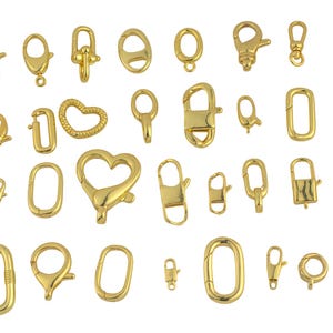 Verschluss Gold gefüllt Charme Charme ebnen cz 18K gf große Auswahl 14/20 gold gefüllt Push-Gate-Karabiner Spangen Federtor