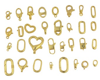 Clasp gold filled charms charm pave cz 18K gf large selection  14/20 gold filled push gate lobster clasps spring gate