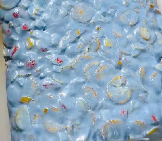 Blueberry marshmallow nougat