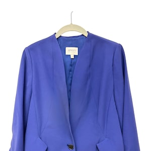 Vintage Armani Collezioni Oversized Cobalt Blue Blazer Size 14