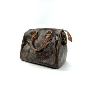 LOUIS VUITTON Monogram Speedy 25 M41528 Mini Bostonbag Handbag Brown  Vintage Old u67ry3