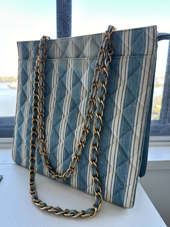【CHANEL】1997 extremely rare vintage denim★ショルダー Chanel 1996-1997 Blue Denim 2way Duffle Handbag – AMORE