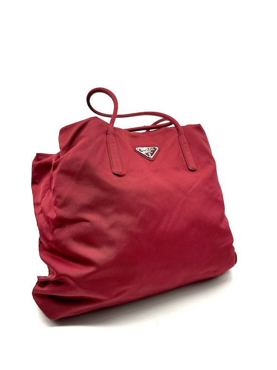 Prada Red Tessuto City Tote Bag
