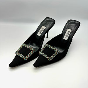 Moschino Size EU37 Vintage Rhinestone Heels