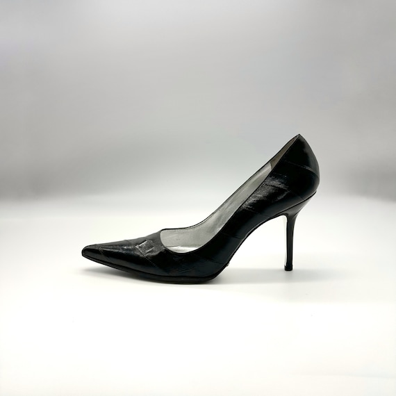 Dolce Gabbana Size EU38.5/8 Vintage Black Pointed Toe Slip  display picture 1
