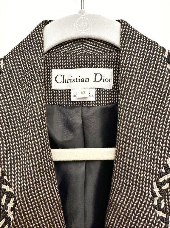 Christian Dior Vintage Patterned Blazer Size 10 - image 6