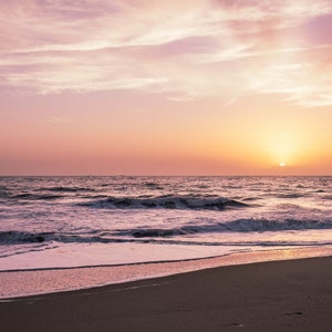 Tybee Island Sunrise, Sunrise Photo, Tybee Island, Pink Sky, Beach Photography, Beach Decor, Coastal Art, Wall Art, Home Decor,  Metal Print