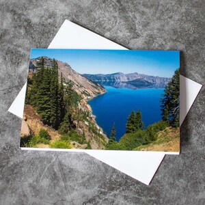 Crater Lake Notecard: Oregon Landscape Art, Blank Inside