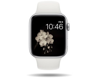 Black and White Orchid Apple Watch Wallpaper (Digital Download)