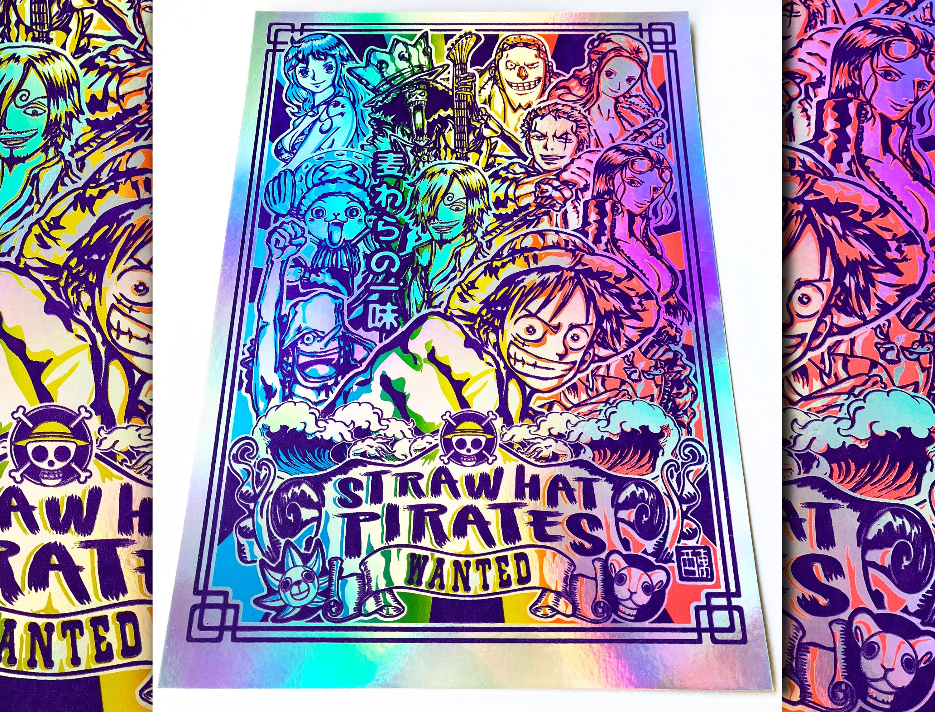 One Piece Holographic Poster - Etsy