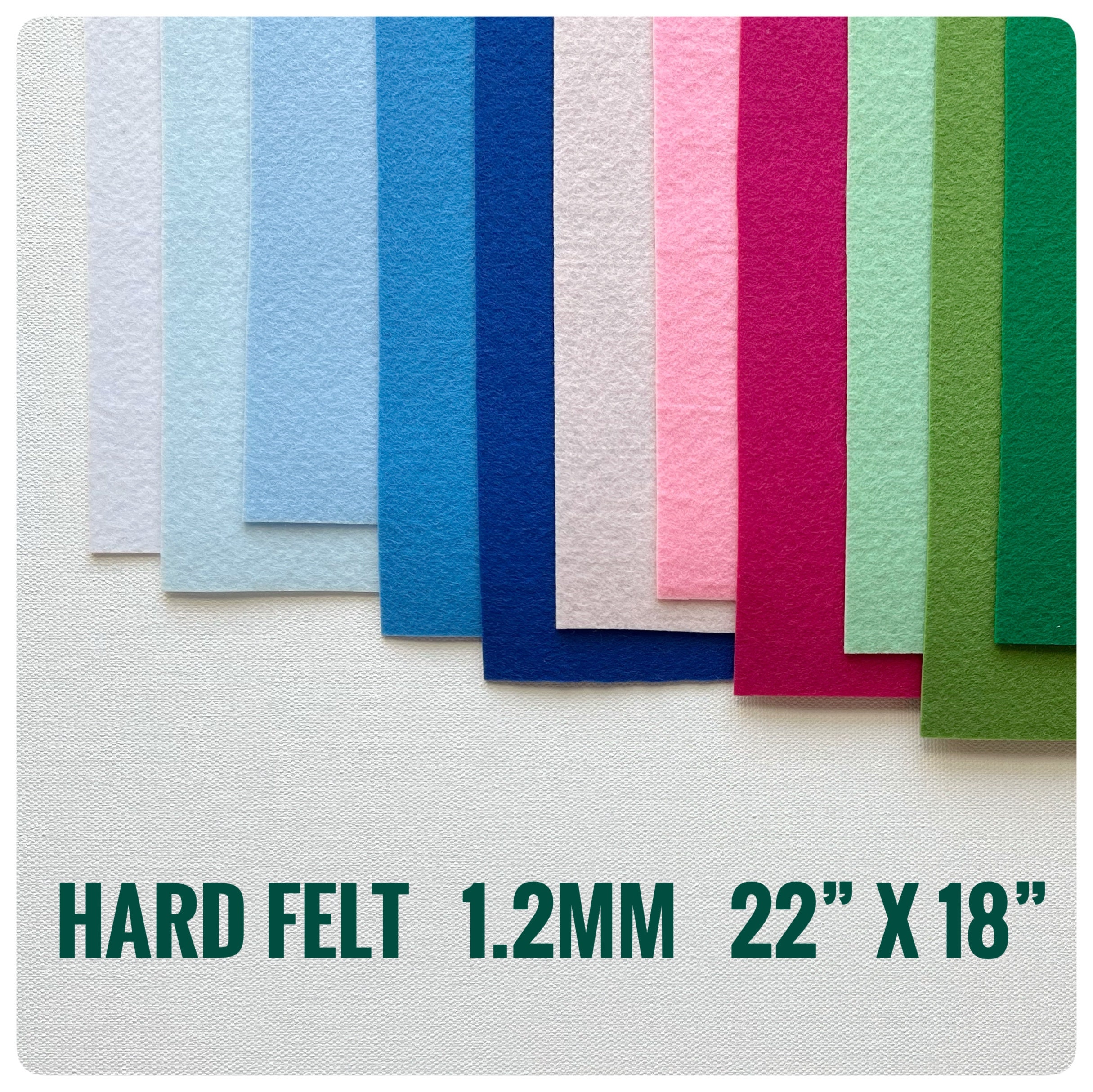 Craft Stiff Felt Sheets - 8.5 x 11 Inch - 36 Pack - 12 Colors, 3 of Each  Color - 2mm Thick Sheets