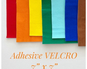 Adhesive Velcro fabric. 100% polyester. Loop fabric. Sheet size 7x7 in.