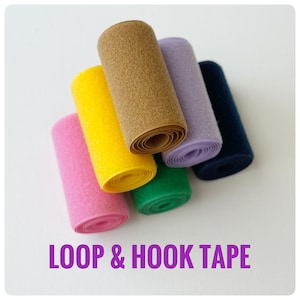Sew-On Loop and Hook Fastener Sheets: 4"x4" / 18"x4" Nylon