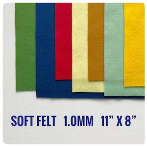 Felt 1.0mm. Soft felt. 36 craft colors. Korean felt. Shinwon felt. Royal 10 brand.