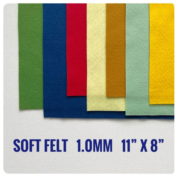 Felt 1.0mm. Soft felt. 36 craft colors. Korean felt. Shinwon felt. Royal 10 brand.