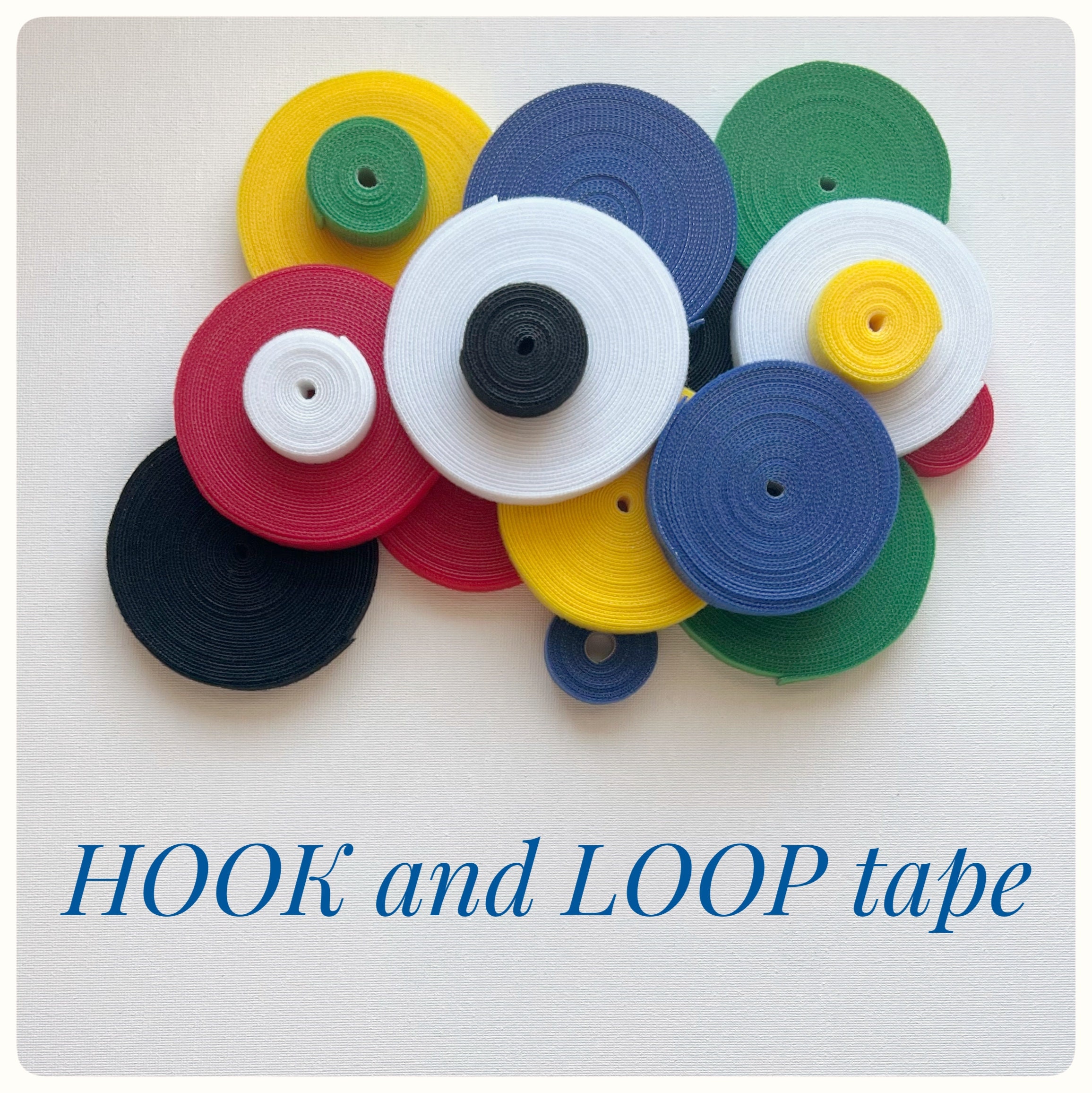 Black & White Velco Sew On Hook & Loop Sticht On Back Nylon Fabric Fastener  50cm