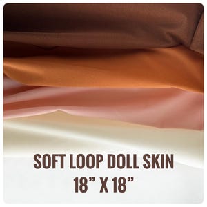 Fleece Loop Fabric Doll Skin: Soft Polyester Sheet (18"x18")