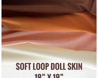 Fleece Loop Fabric Doll Skin: Soft Polyester Sheet (18"x18")