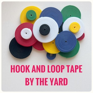 Sew-On Hook and Loop Tape: 1-Yard Nylon Fastener - 12mm Width