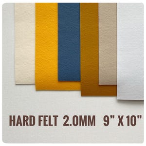 Felt 2.0mm. Hard felt. Craft by colors. Korean felt. Shinwon felt. Royal 20 brand. Sheet size 9x10 in.