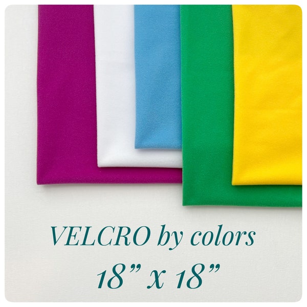 Velcro Loop. Soft fabric. Sewing doll materials. 100% polyester. Sheet size 18x18 in.