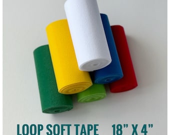 Sew-On Polyester Loop Tape: Double Sided Fastener, 18x4 in