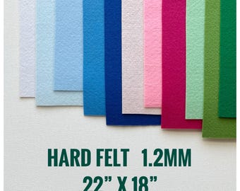 Hard Korean Felt: 1.2mm Thick, 22" x 18" Craft Fabric