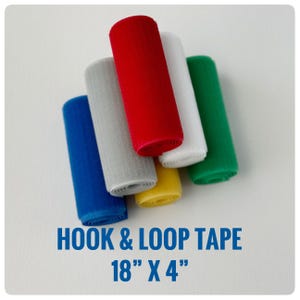 Sew-On Hook and Loop Tape: 18&quot; x 4&quot; Polyester Fastener