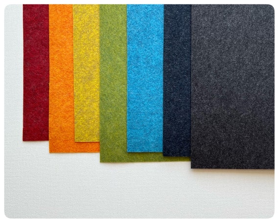 XIEJ 45 Piezas Fieltro Verde, Poliéster Fieltro para Manualidades, 20 x 30cm Hojas de Fieltro, Tela Fieltro Suave con 1 par de Tijeras para